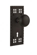 Nostalgic Warehouse 715568 - Nostalgic Warehouse Craftsman Plate with Keyhole Double Dummy New York Door Knob in Oil-Rubbed Bro