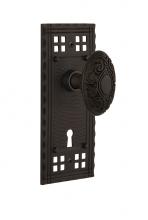 Nostalgic Warehouse 715572 - Nostalgic Warehouse Craftsman Plate with Keyhole Double Dummy Victorian Door Knob in Oil-Rubbed Br