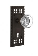 Nostalgic Warehouse 715576 - Nostalgic Warehouse Craftsman Plate with Keyhole Double Dummy Waldorf Door Knob in Oil-Rubbed Bron