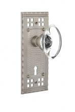 Nostalgic Warehouse 715785 - Nostalgic Warehouse Craftsman Plate Interior Mortise Oval Clear Crystal Glass Door Knob in Satin N