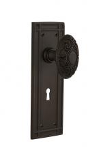 Nostalgic Warehouse 715892 - Nostalgic Warehouse Mission Plate with Keyhole Passage Victorian Door Knob in Oil-Rubbed Bronze