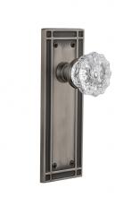 Nostalgic Warehouse 715935 - Nostalgic Warehouse Mission Plate Single Dummy Crystal Glass Door Knob in Antique Pewter