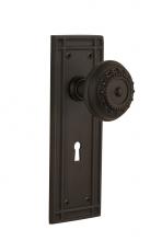 Nostalgic Warehouse 716012 - Nostalgic Warehouse Mission Plate with Keyhole Single Dummy Meadows Door Knob in Oil-Rubbed Bronze