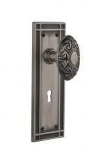 Nostalgic Warehouse 716019 - Nostalgic Warehouse Mission Plate with Keyhole Single Dummy Victorian Door Knob in Antique Pewter