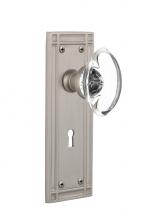 Nostalgic Warehouse 716041 - Nostalgic Warehouse Mission Plate with Keyhole Single Dummy Oval Clear Crystal Glass Door Knob in