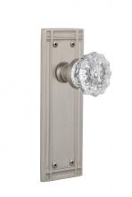 Nostalgic Warehouse 716065 - Nostalgic Warehouse Mission Plate Double Dummy Crystal Glass Door Knob in Satin Nickel