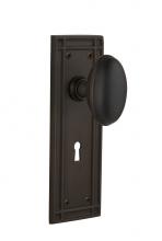 Nostalgic Warehouse 716136 - Nostalgic Warehouse Mission Plate with Keyhole Double Dummy Homestead Door Knob in Oil-Rubbed Bron