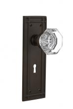 Nostalgic Warehouse 716152 - Nostalgic Warehouse Mission Plate with Keyhole Double Dummy Waldorf Door Knob in Oil-Rubbed Bronze