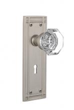Nostalgic Warehouse 716153 - Nostalgic Warehouse Mission Plate with Keyhole Double Dummy Waldorf Door Knob in Satin Nickel
