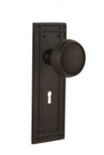 Nostalgic Warehouse 716184 - Nostalgic Warehouse Mission Plate with Keyhole Double Dummy Craftsman Door Knob in Oil-Rubbed Bron