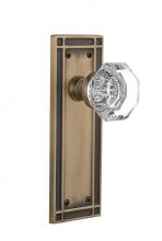 Nostalgic Warehouse 716214 - Nostalgic Warehouse Mission Plate Privacy Waldorf Door Knob in Antique Brass