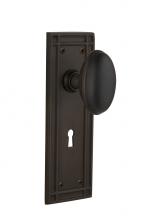 Nostalgic Warehouse 716328 - Nostalgic Warehouse Mission Plate Interior Mortise Homestead Door Knob in Oil-Rubbed Bronze