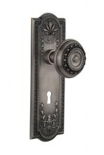 Nostalgic Warehouse 716331 - Nostalgic Warehouse Mission Plate Interior Mortise Meadows Door Knob in Antique Pewter