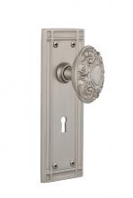 Nostalgic Warehouse 716341 - Nostalgic Warehouse Mission Plate Interior Mortise Victorian Door Knob in Satin Nickel