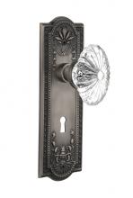 Nostalgic Warehouse 716363 - Nostalgic Warehouse Mission Plate Interior Mortise Oval Fluted Crystal Glass Door Knob in Antique