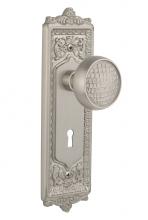 Nostalgic Warehouse 716461 - Nostalgic Warehouse Egg & Dart Plate with Keyhole Single Dummy Craftsman Door Knob in Satin Ni