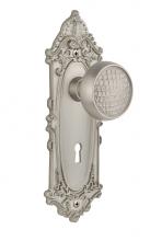 Nostalgic Warehouse 716477 - Nostalgic Warehouse Victorian Plate with Keyhole Single Dummy Craftsman Door Knob in Satin Nickel