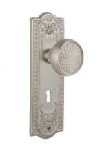 Nostalgic Warehouse 716513 - Nostalgic Warehouse Meadows Plate with Keyhole Double Dummy Craftsman Door Knob in Satin Nickel