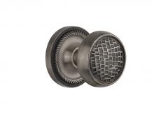 Nostalgic Warehouse 716595 - Nostalgic Warehouse Rope Rosette Interior Mortise Craftsman Door Knob in Antique Pewter