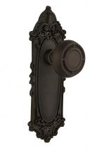 Nostalgic Warehouse 716676 - Nostalgic Warehouse Victorian Plate Single Dummy Mission Door Knob in Oil-Rubbed Bronze