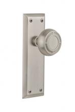 Nostalgic Warehouse 716713 - Nostalgic Warehouse New York Plate Double Dummy Mission Door Knob in Satin Nickel