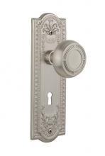 Nostalgic Warehouse 716733 - Nostalgic Warehouse Meadows Plate with Keyhole Double Dummy Mission Door Knob in Satin Nickel