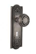 Nostalgic Warehouse 716803 - Nostalgic Warehouse Meadows Plate Interior Mortise Mission Door Knob in Antique Pewter