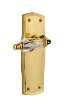 Nostalgic Warehouse 717537 - Nostalgic Warehouse Prairie Plate Privacy Parlor Lever in Unlacquered Brass