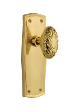 Nostalgic Warehouse 717560 - Nostalgic Warehouse Prairie Plate Privacy Victorian Door Knob in Unlacquered Brass