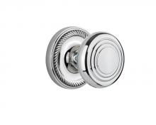 Nostalgic Warehouse 717616 - Nostalgic Warehouse Rope Rosette Privacy Deco Door Knob in Bright Chrome