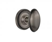 Nostalgic Warehouse 717630 - Nostalgic Warehouse Rope Rosette Privacy Homestead Door Knob in Antique Pewter