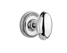 Nostalgic Warehouse 717631 - Nostalgic Warehouse Rope Rosette Privacy Homestead Door Knob in Bright Chrome