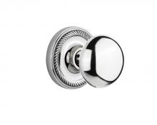 Nostalgic Warehouse 717651 - Nostalgic Warehouse Rope Rosette Privacy New York Door Knob in Bright Chrome