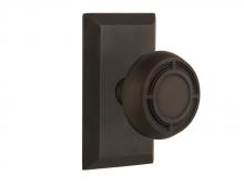 Nostalgic Warehouse 717781 - Nostalgic Warehouse Studio Plate Privacy Mission Door Knob in Oil-Rubbed Bronze