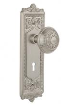 Nostalgic Warehouse 718257 - Nostalgic Warehouse Egg & Dart Plate with Keyhole Privacy Egg & Dart Door Knob in Satin Ni