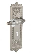 Nostalgic Warehouse 718304 - Nostalgic Warehouse Egg & Dart Plate with Keyhole Privacy Parlor Lever in Satin Nickel