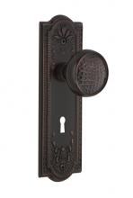 Nostalgic Warehouse 718367 - Nostalgic Warehouse Meadows Plate with Keyhole Privacy Craftsman Door Knob in Timeless Bronze