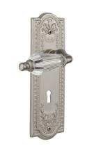 Nostalgic Warehouse 718433 - Nostalgic Warehouse Meadows Plate with Keyhole Privacy Parlor Lever in Satin Nickel