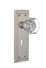 Nostalgic Warehouse 718559 - Nostalgic Warehouse Mission Plate with Keyhole Privacy Waldorf Door Knob in Satin Nickel