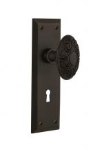 Nostalgic Warehouse 718688 - Nostalgic Warehouse New York Plate with Keyhole Privacy Victorian Door Knob in Oil-Rubbed Bronze