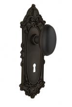 Nostalgic Warehouse 718901 - Nostalgic Warehouse Victorian Plate with Keyhole Privacy Homestead Door Knob in Oil-Rubbed Bronze