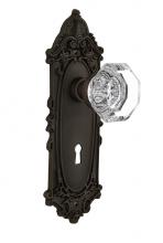 Nostalgic Warehouse 718969 - Nostalgic Warehouse Victorian Plate with Keyhole Privacy Waldorf Door Knob in Oil-Rubbed Bronze