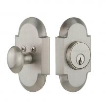 Nostalgic Warehouse 719000 - Nostalgic Warehouse Cottage Plate Single Cylinder Deadbolt in Satin Nickel