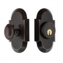 Nostalgic Warehouse 719001 - Nostalgic Warehouse Cottage Plate Single Cylinder Deadbolt in Timeless Bronze