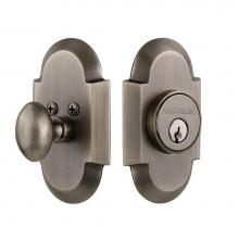 Nostalgic Warehouse 719003 - Nostalgic Warehouse Cottage Plate Single Cylinder Deadbolt in Antique Pewter