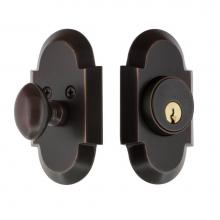Nostalgic Warehouse 719008 - Nostalgic Warehouse Cottage Plate Single Cylinder Deadbolt in Timeless Bronze