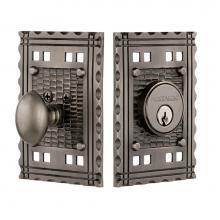 Nostalgic Warehouse 719010 - Nostalgic Warehouse Craftsman Plate Single Cylinder Deadbolt in Antique Pewter