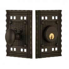 Nostalgic Warehouse 719016 - Nostalgic Warehouse Craftsman Plate Single Cylinder Deadbolt in Oil_Rubbed Bronze