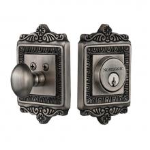 Nostalgic Warehouse 719020 - Nostalgic Warehouse Egg & Dart Plate Single Cylinder Deadbolt in Antique Pewter