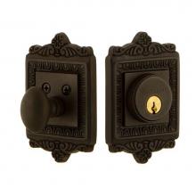 Nostalgic Warehouse 719021 - Nostalgic Warehouse Egg & Dart Plate Single Cylinder Deadbolt in Oil_Rubbed Bronze